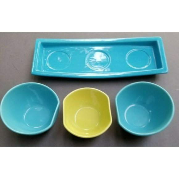 Serving Tray bowls Relish Taco Bar Salsa Server TAG Domo - Picture 6 of 12